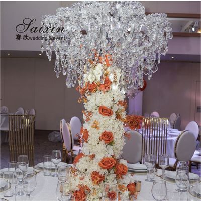 Luxury table decoration 18 arms  full crystal chandeliers candelabra for wedding centerpieces