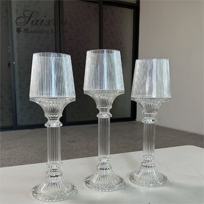 New Design Crystal Candle Holder For Wedding Decoration Stand