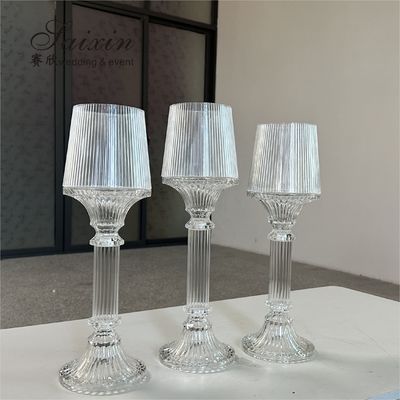 New Design Crystal Candle Holder For Wedding Decoration Stand