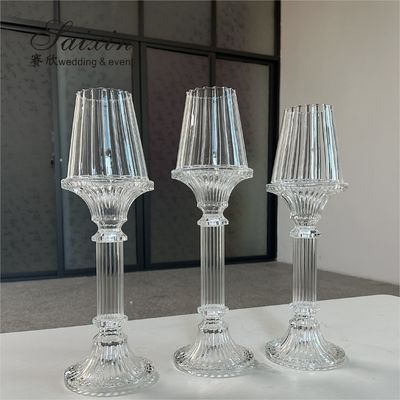 New Design Crystal Candle Holder For Wedding Decoration Stand