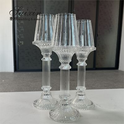 New Design Crystal Candle Holder For Wedding Decoration Stand