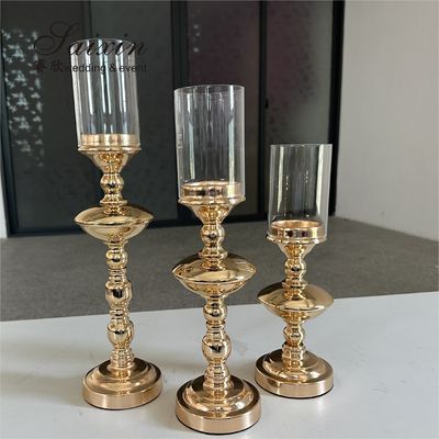 Wholesale Wedding Gold Candle Holder Table Decoration Metal Candlestick Holder Stand