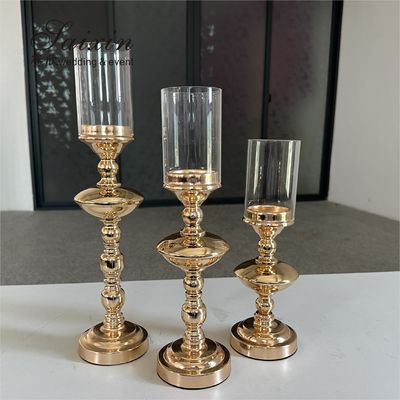 Wholesale Wedding Gold Candle Holder Table Decoration Metal Candlestick Holder Stand