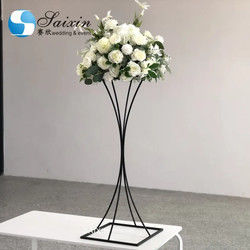 Simple Table Wedding Flower Stand Arrangement Silver Wedding Centerpieces 100cm