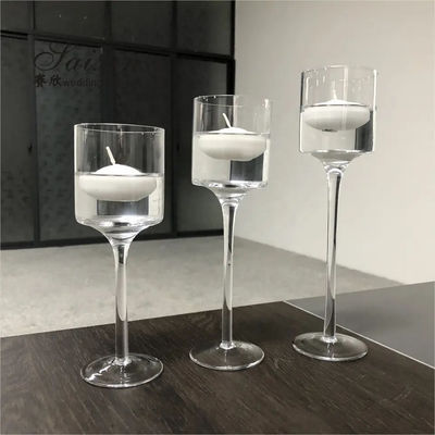 Cheap Floating Candles Holder Glass Wedding Decoration Supplies 3pcs/set Candles Holder Small Centerpiece