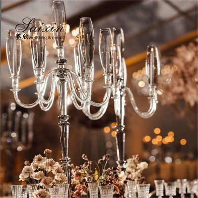 ZT-593 Luxury unique tall crystal candelabra wedding centerpieces