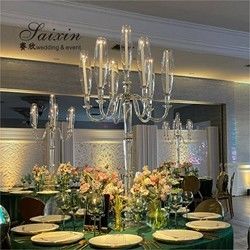 ZT-593 Luxury unique tall crystal candelabra wedding centerpieces