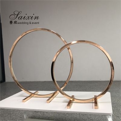 ZT-354 New wedding centerpieces gold metal round arch flower stand for event decor equipment