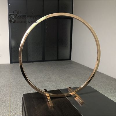 ZT-354 New wedding centerpieces gold metal round arch flower stand for event decor equipment