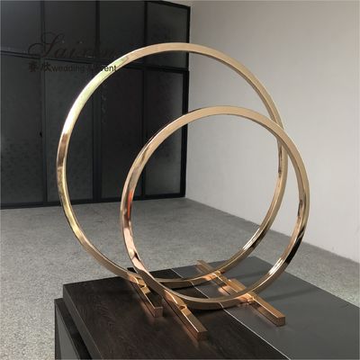 ZT-354 New wedding centerpieces gold metal round arch flower stand for event decor equipment
