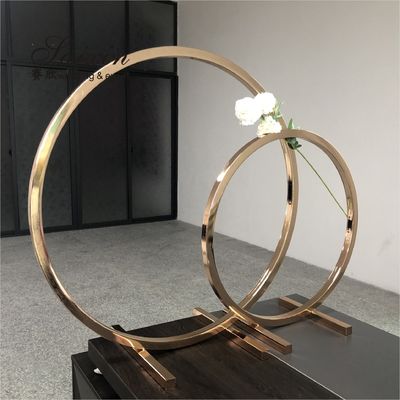 ZT-354 New wedding centerpieces gold metal round arch flower stand for event decor equipment