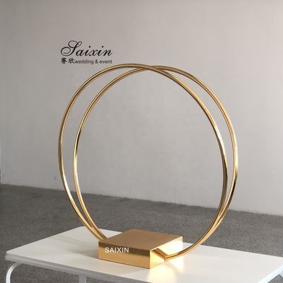 ZT-354 New wedding centerpieces gold metal round arch flower stand for event decor equipment