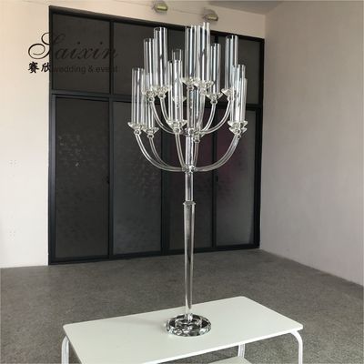 13 Arms Crystal Glass Candelabra Coloured Tall Glass Candelabra Wedding 160cm