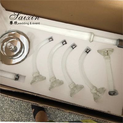 13 Arms Crystal Glass Candelabra Coloured Tall Glass Candelabra Wedding 160cm