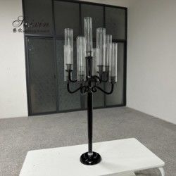 120CM Crystal Glass Candelabra 9 Arms Tall Crystal Candlesticks