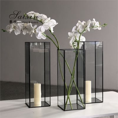Black Wedding Candle Holder Centerpieces Candelabra For Table 40cm 45cm