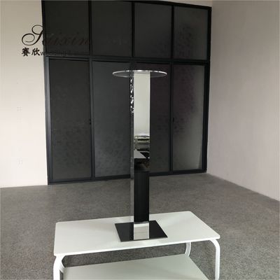 ZT-564S Wholesale hot sale tall silver mirror pillar flower stands for wedding table decoration