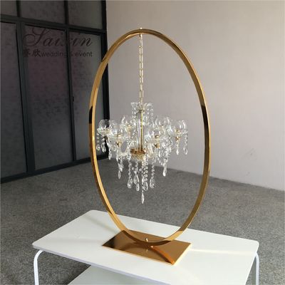 ZT-407V Wholesale event decoration oval support crystal chandelier centerpieces