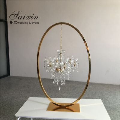 ZT-407V Wholesale event decoration oval support crystal chandelier centerpieces