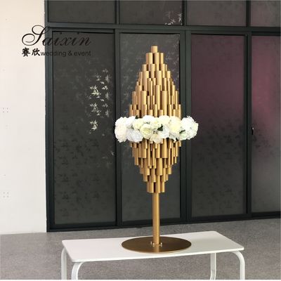 Luxury New Gold Metal Pole Stand For Wedding Centerpieces