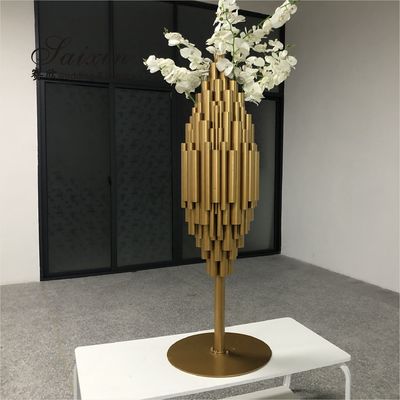 Luxury New Gold Metal Pole Stand For Wedding Centerpieces