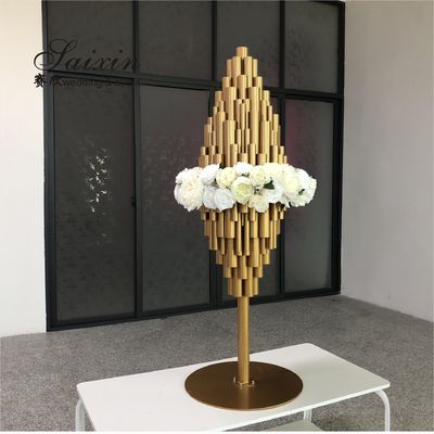 Luxury New Gold Metal Pole Stand For Wedding Centerpieces