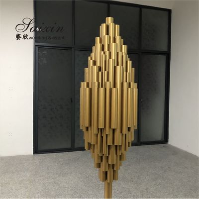 Luxury New Gold Metal Pole Stand For Wedding Centerpieces