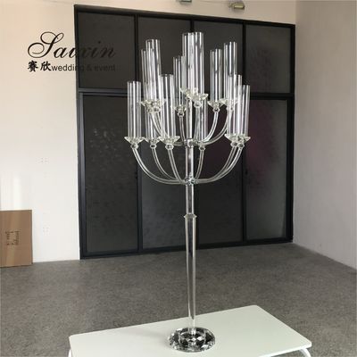 13 Arms Tall Glass Crystal Candle Holder Candlestick Wedding Table Decorations 160cmx68cm
