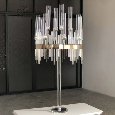 ZT- 435c large gold crystal candelabra wedding candelabras weddings table centerpieces decoration