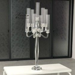 9  Candle Crystal Glass Candelabra  Centerpieces Table Decoration 120cm
