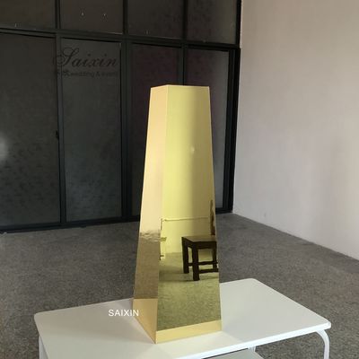 ZT-566 New design wedding centerpiece gold mirror pillar for flower arrangement