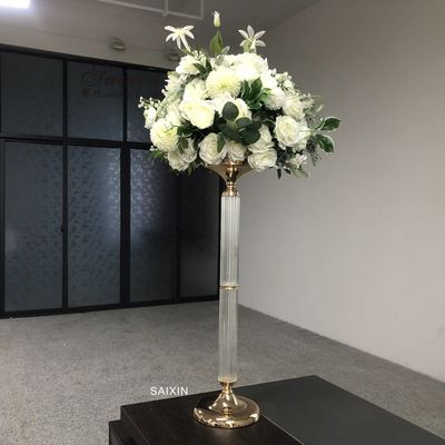 ZT-562 New design wedding centerpiece crystal pillar and flower supports stand