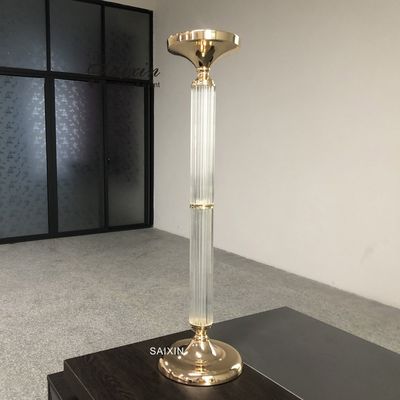ZT-562 New design wedding centerpiece crystal pillar and flower supports stand