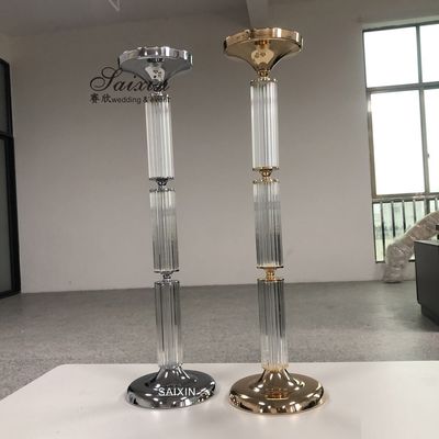 ZT-562 New design wedding centerpiece crystal pillar and flower supports stand