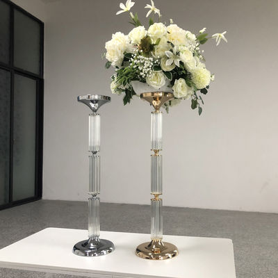 ZT-562 New design wedding centerpiece crystal pillar and flower supports stand