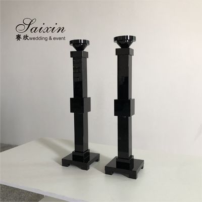New design single pillar crystal candlesticks for wedding party decoration