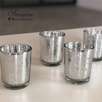Decorating Votive Candle Holders For Wedding Event Small Glass Cup Glitter Personalized