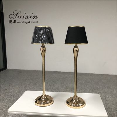 Tall Metal Flower Stand Wedding With Emerald Lamp Shade For Event Decor 100cm