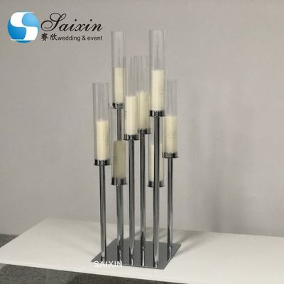 5 Arm Fireplace Antique Candle Candelabra For Christmas Silver Stick Candle Holder 90cm