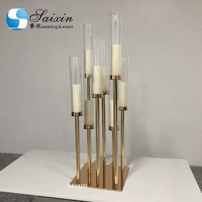 5 Arm Fireplace Antique Candle Candelabra For Christmas Silver Stick Candle Holder 90cm