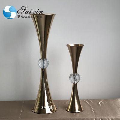 Gold Silver Decorative Metal Vase Set Flower Vase Wedding Decoration Centerpiece