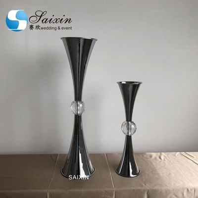 Gold Silver Decorative Metal Vase Set Flower Vase Wedding Decoration Centerpiece