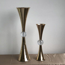 Gold Silver Decorative Metal Vase Set Flower Vase Wedding Decoration Centerpiece