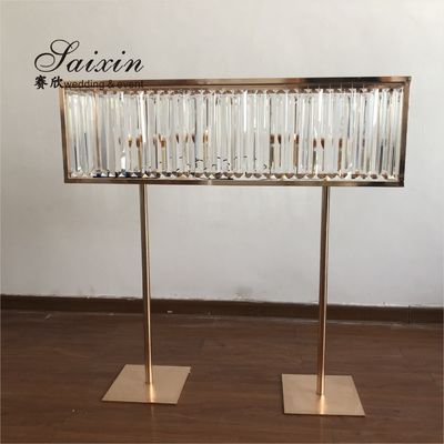 Wholesale  wedding table decoration rectangle crystal centerpieces with light