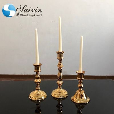 ZT-540 wholesale dining table gold metal candle holder centerpieces