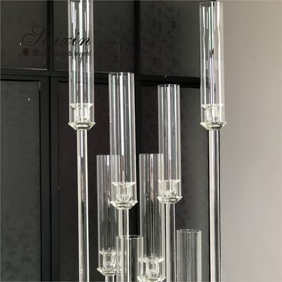 Hot sale crystal glass candelabra table centerpieces for wedding event decoration wedding