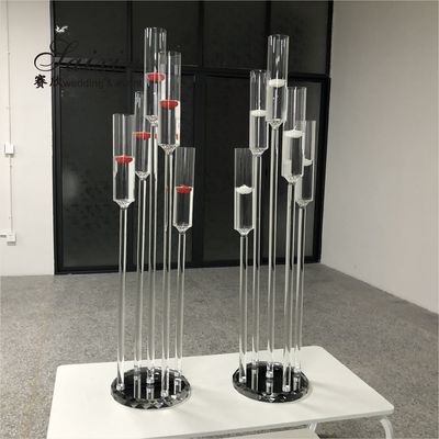 Hot Sale Wedding Decor Supplies 5 Arms Candelabra Floating Candles Holder Crystal Candelabra Centerpieces