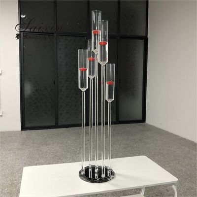 Hot Sale Wedding Decor Supplies 5 Arms Candelabra Floating Candles Holder Crystal Candelabra Centerpieces