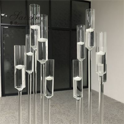 Hot Sale Wedding Decor Supplies 5 Arms Candelabra Floating Candles Holder Crystal Candelabra Centerpieces