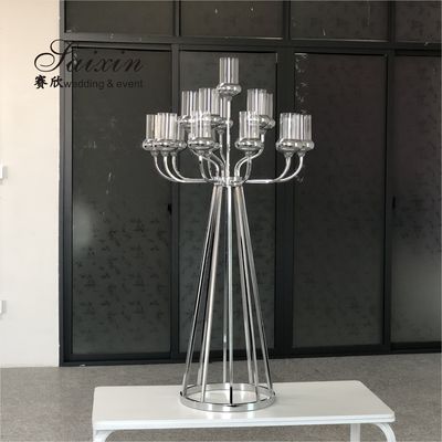 16 Arm Gold Wedding Metal And Crystal Candelabra Tall 140CM